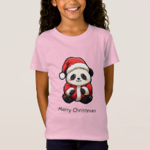 Schattige Panda Sinterklaas Kerstmis T-shirt