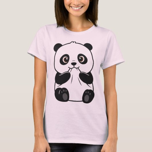 Schattige Panda T-shirt (Voorkant)