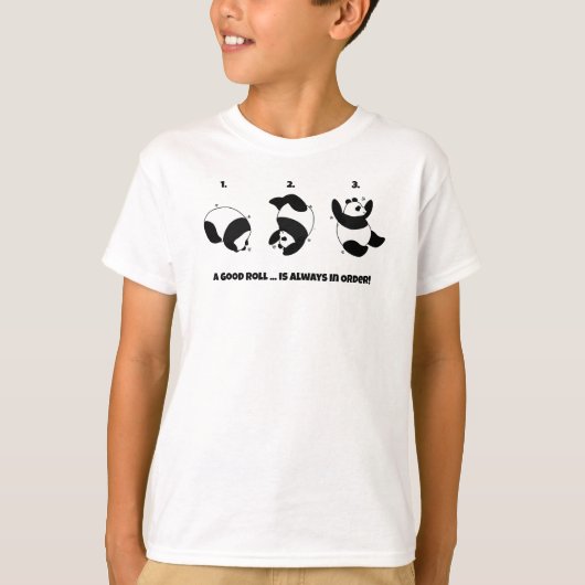 Schattige Panda T-shirt - Panda Roll Humor (Voorkant)