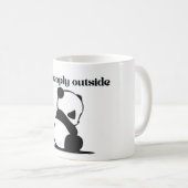 Schattige panda Te veel mensen buiten Mokken voor (Voorkant rechts)