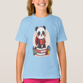 Schattige panda terug naar school leesboek t-shirt