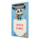 Schattige panda terug naar school mini klembord (Angled2)