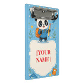 Schattige panda terug naar school mini klembord (Schuin)