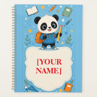 Schattige panda terug naar school-notitie planner