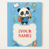 Schattige panda terug naar school-notitie planner (Achterkant)