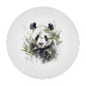 Schattige panda tussen bamboe waterkleur snijplank (Voorkant)
