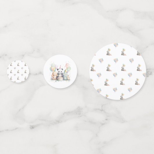 Schattige Panda Verjaardag Party Paper Bord Confetti (Achterkanten)