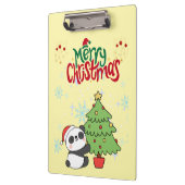 schattige panda vrolijk kerstfeest Klembord (Links)