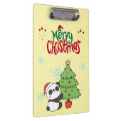 schattige panda vrolijk kerstfeest Klembord (Rechts)