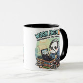 Schattige Panda Werkt Vanuit Huis   Mok (Voorkant rechts)