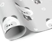 Schattige Pandabarista Cadeaupapier (Rol Hoek)