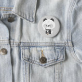 Schattige Pandabarista Ronde Button 5,7 Cm (In situ)