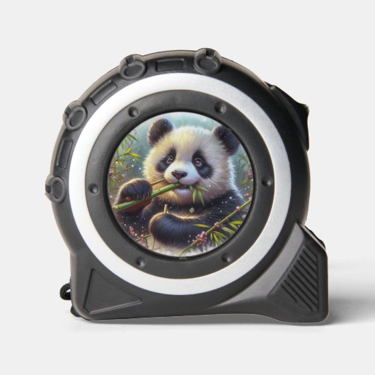 Schattige pandabeer eet bamboe rolmaat (Voorkant)