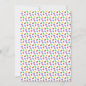 Schattige pandabeer & gekleurde confetti kaart (Achterkant)