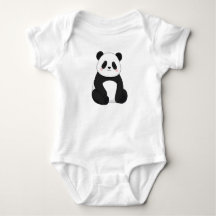 Schattige Pandabeer Kawaii Zwart en Wit