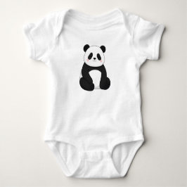 Schattige Pandabeer Kawaii Zwart en Wit  Romper