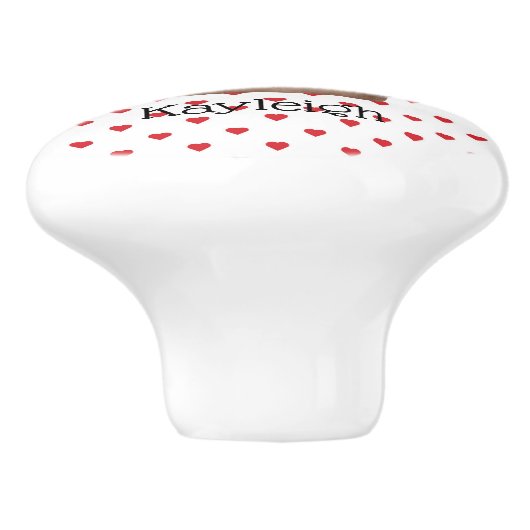 Schattige pandabeer met envelop met een roos keramische knop (Zijkant)