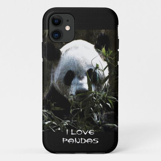 Schattige Pandabeer met smakelijke bamboe bladeren Case-Mate iPhone Case (Achterkant)