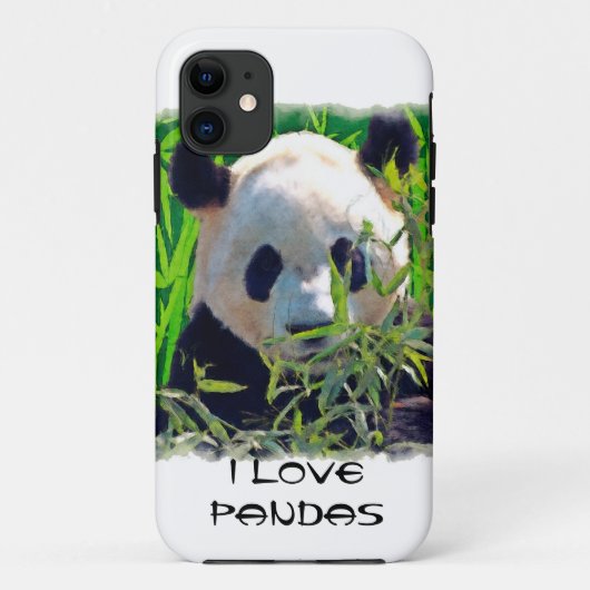 Schattige Pandabeer met smakelijke bamboe bladeren Case-Mate iPhone Case (Achterkant)