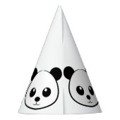 Schattige Pandabeer – Persoonlijk Monogram Feesthoedjes (Achterkant)