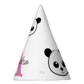Schattige Pandabeer – Persoonlijk Monogram Feesthoedjes (Rechts)