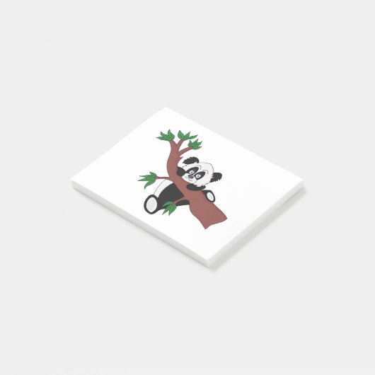 Schattige pandabeer post-it® notes (Schuin)