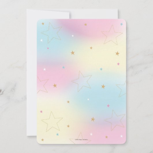 Schattige Pandacorn Panda Regenboog Baby shower Kaart (Achterkant)