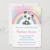 Schattige Pandacorn Panda Regenboog Baby shower Kaart (Voorkant)