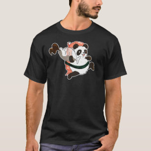 Schattige Pandasushi Met Garnaal Die Sojasaus Stee T-shirt