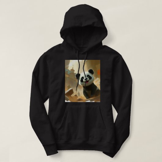 Schattige Pandavibes Hoodie (Design voorkant)