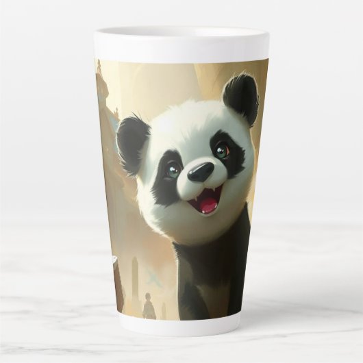 Schattige Pandavibes Latte Mok (Voorkant)