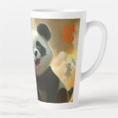 Schattige Pandavibes Latte Mok (Rechts)
