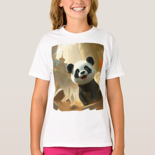 Schattige Pandavibes T-shirt (Voorkant)