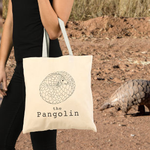 Schattige Pangolin Dier Kunst Tote Bag