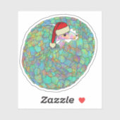 Schattige pangolin met een Santa hat Sticker (Vel)