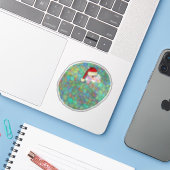 Schattige pangolin met een Santa hat Sticker (Laptop met iPhone)