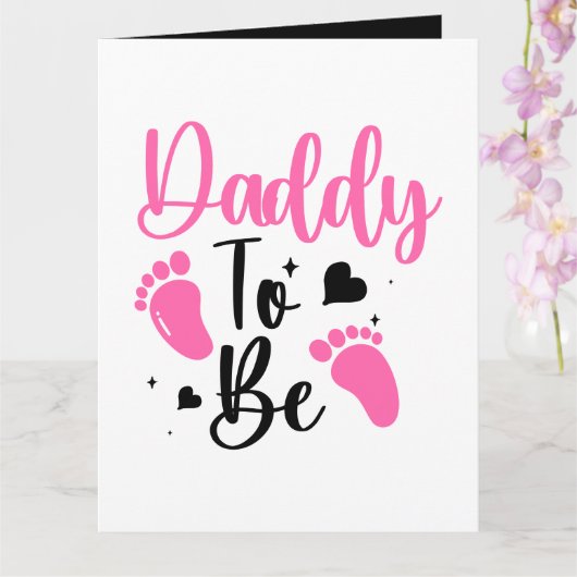 Schattige papa baby aankondiging voeg tekst toe  (Orchidee)