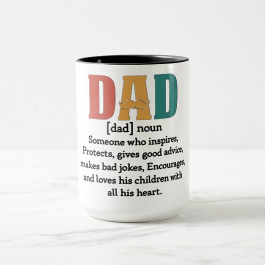 Schattige papa-definitie mok (Midden)