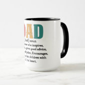 Schattige papa-definitie mok (Voorkant rechts)