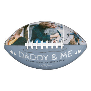 Schattige 'Papa & Ik' Fotocollage 1e Vaderdag American Football
