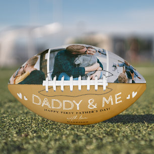 Schattige 'Papa & Ik' Fotocollage 1e Vaderdag American Football