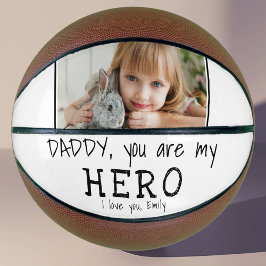 Schattige papa je bent mijn held Vaderdag foto Basketbal