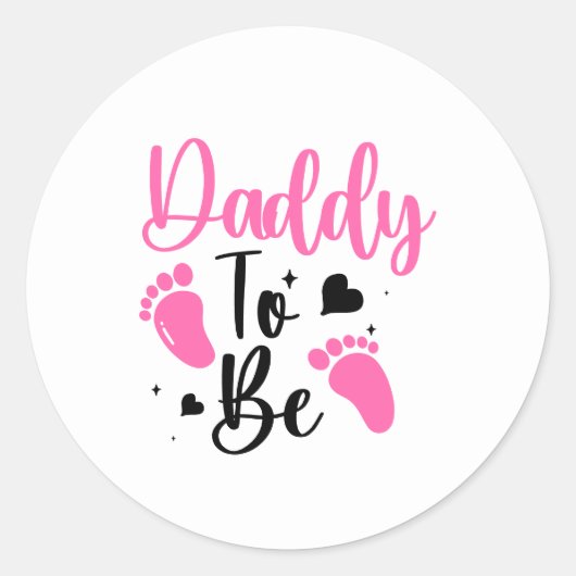 Schattige papa-wordkunst ronde sticker (Voorkant)