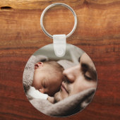 Schattige papa ya de beste foto sleutelhanger (Achterkant)