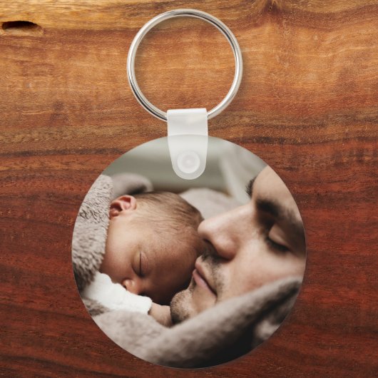 Schattige papa ya de beste foto sleutelhanger (Achterkant)