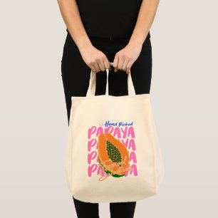 Schattige Papaja Tropisch Fruit Retro Zomer Esthet Tote Bag
