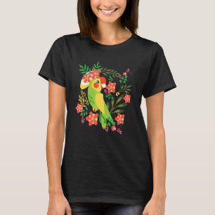 Schattige papegaai Liefde Tropische vogel Groene p T-shirt