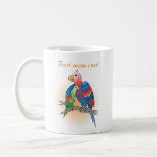 Schattige Papegaaien Gelukkige Moederdag Koffiemok