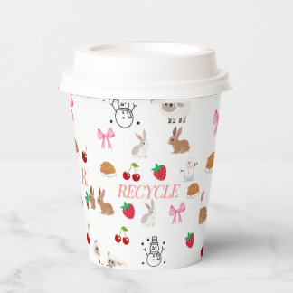 Schattige papercups papieren bekers