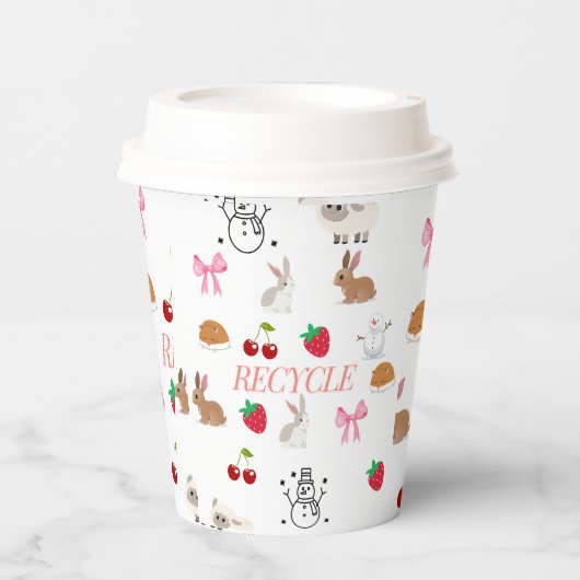 Schattige papercups papieren bekers (Voorkant)